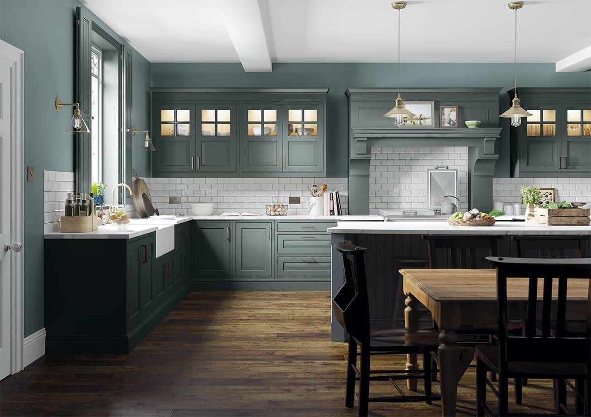 Novelle Yorkton Slate Blue Heritage Green Cameo 1 LR RGB | Rowe Fitted Interiors