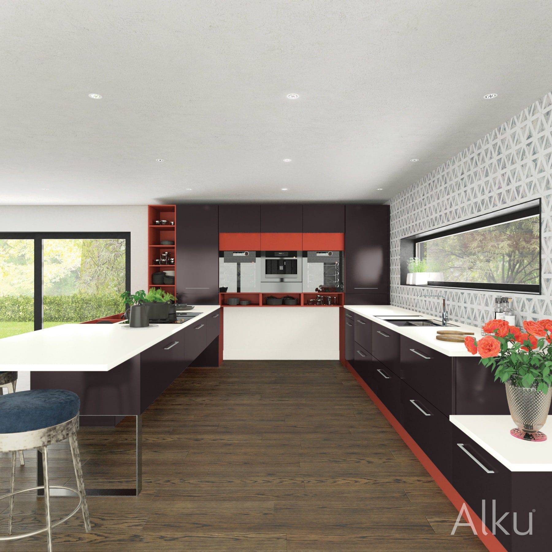 Alku Gloss U Shaped Kitchen | Rowe Fitted Interiors, Hoylake