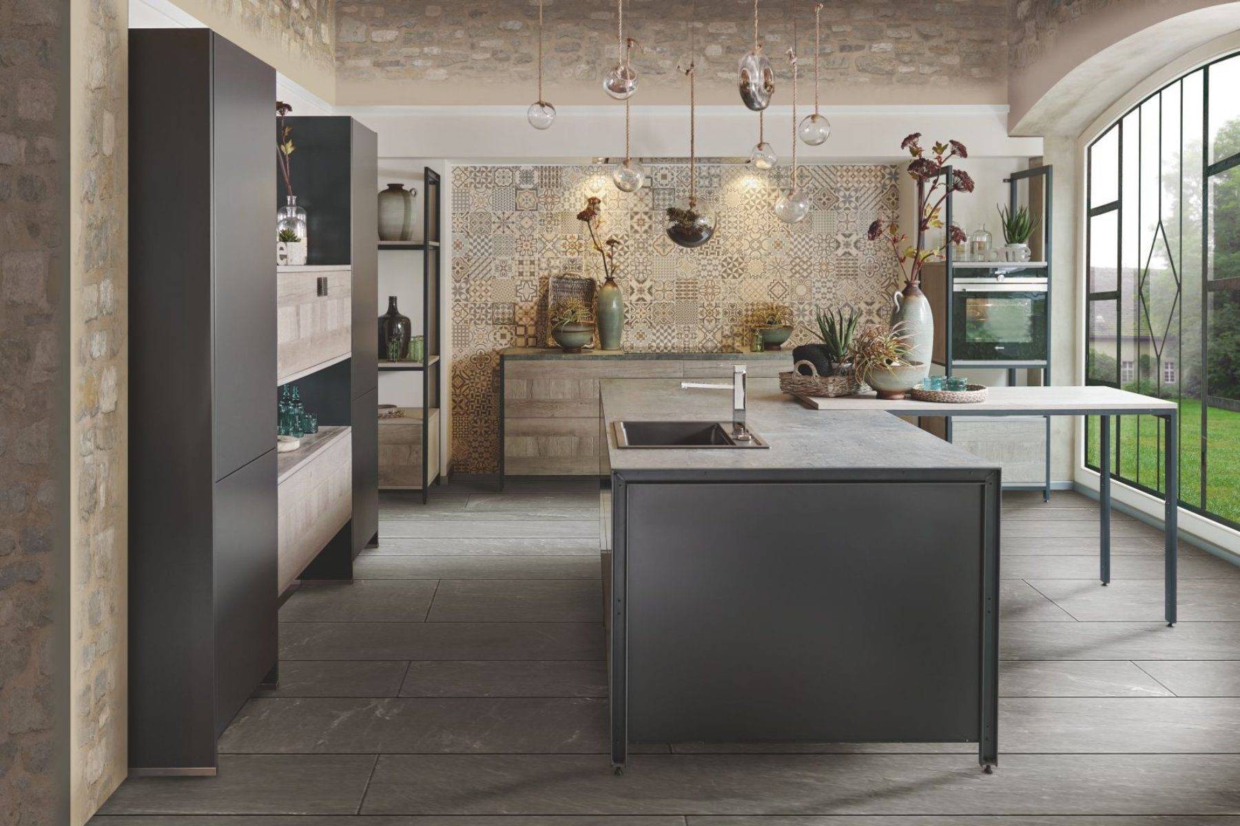 Bauformat Matt Charcoal Handleless Kitchen | Rowe Fitted Interiors, Hoylake