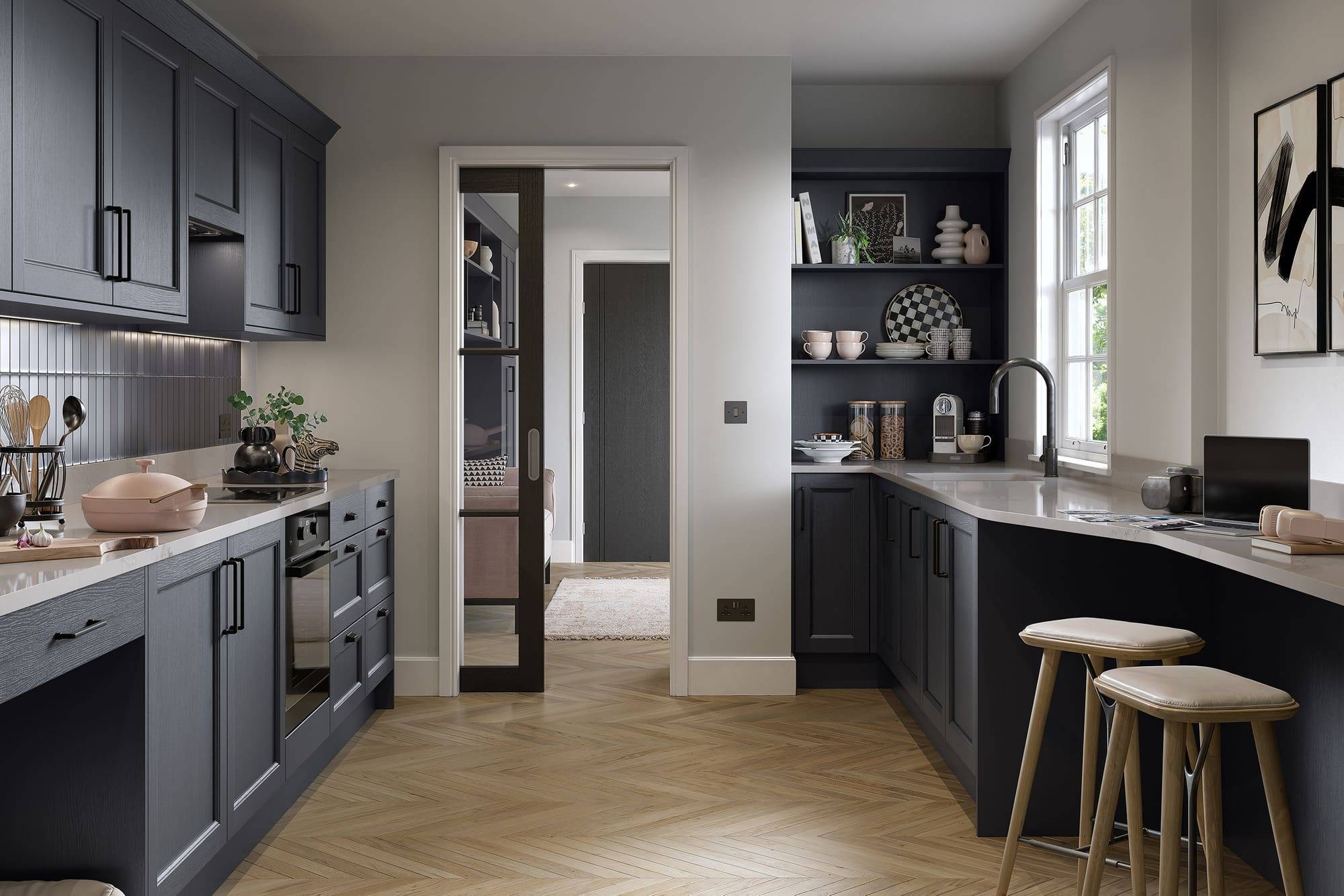 Pembridge Indigo Main Shot | Rowe Fitted Interiors