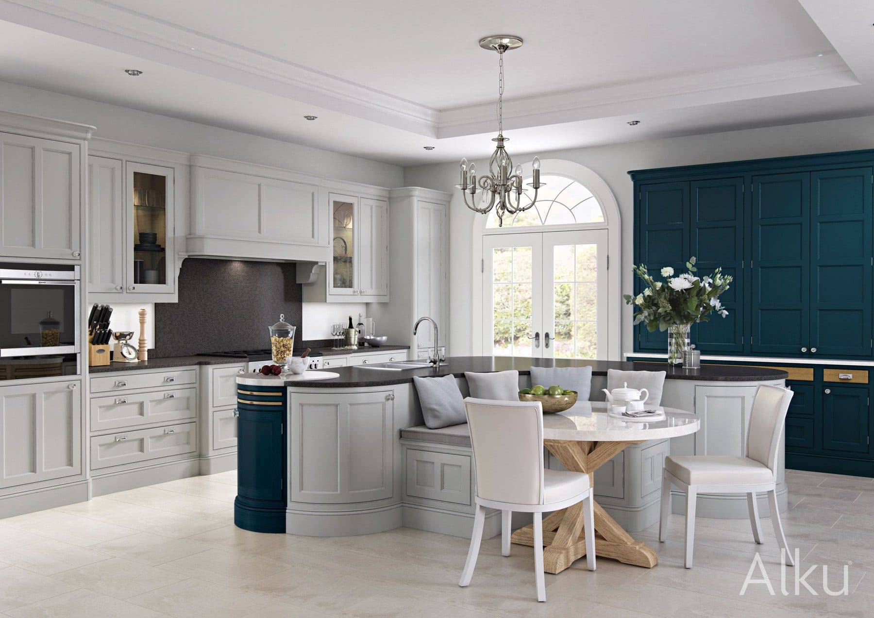 Alku Light Grey Teal In Frame Kitchen 1 | Rowe Fitted Interiors, Hoylake