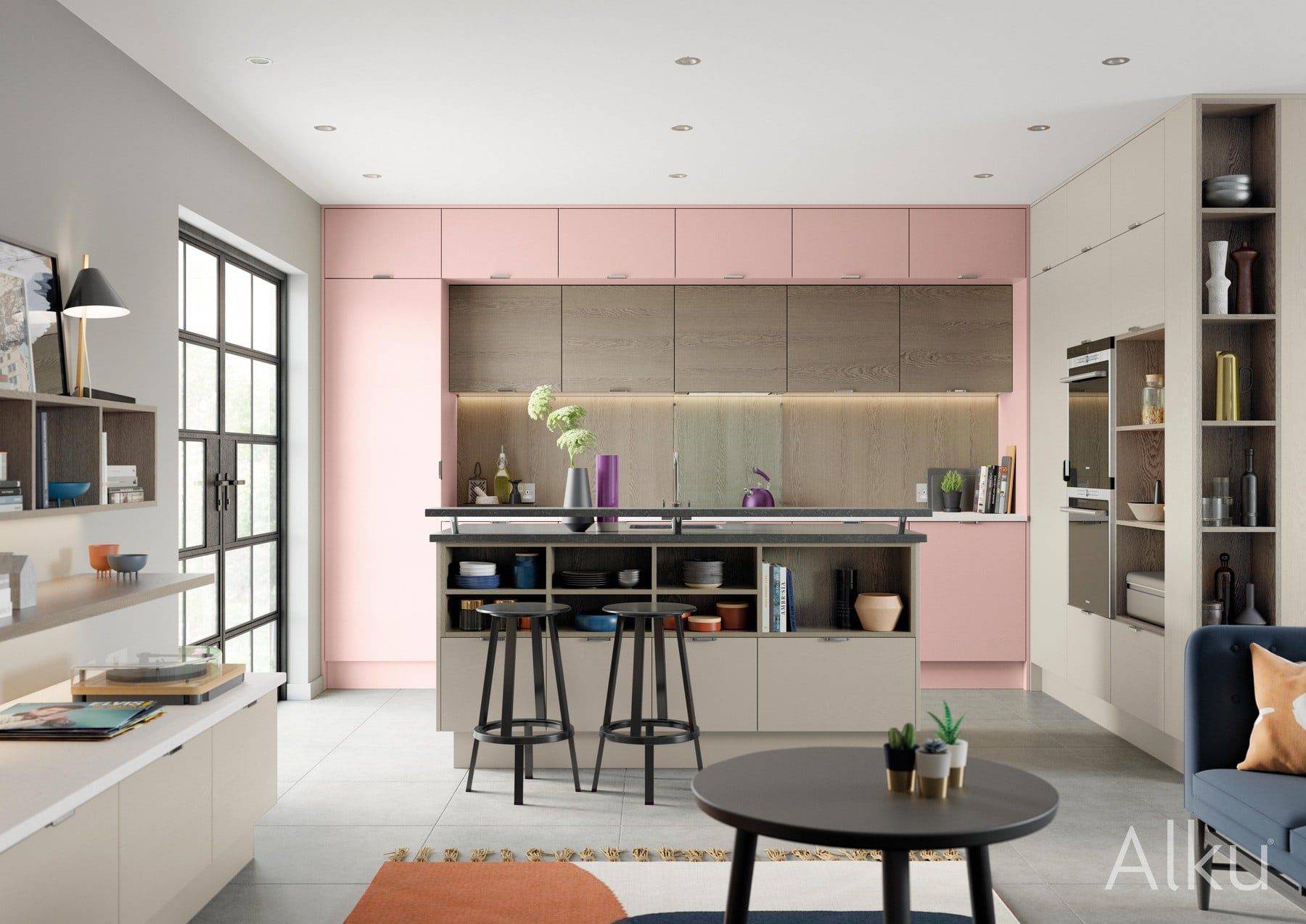 Alku Pastel Pink Matt Kitchen | Rowe Fitted Interiors, Hoylake