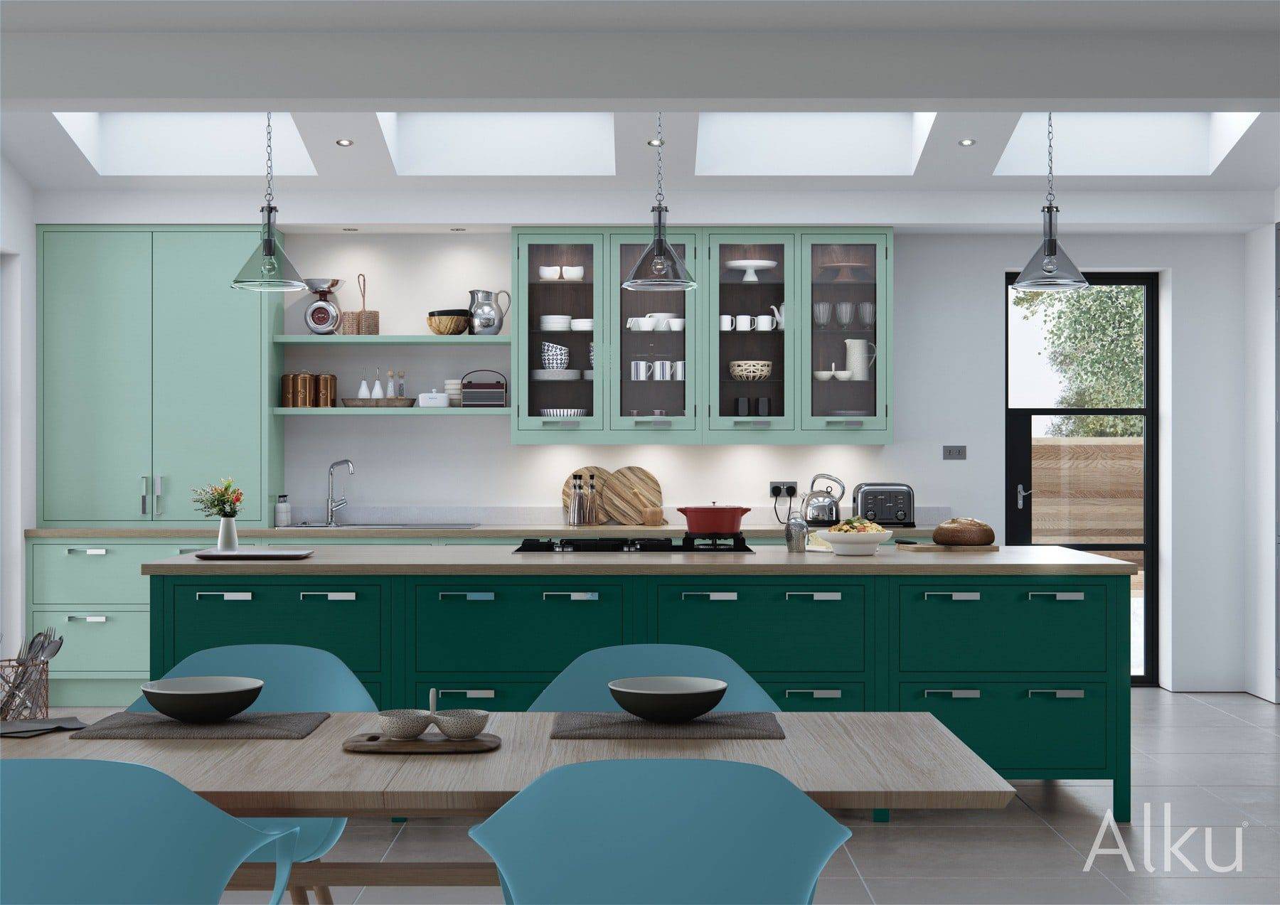 Alku Vibrant Green Kitchen | Rowe Fitted Interiors, Hoylake