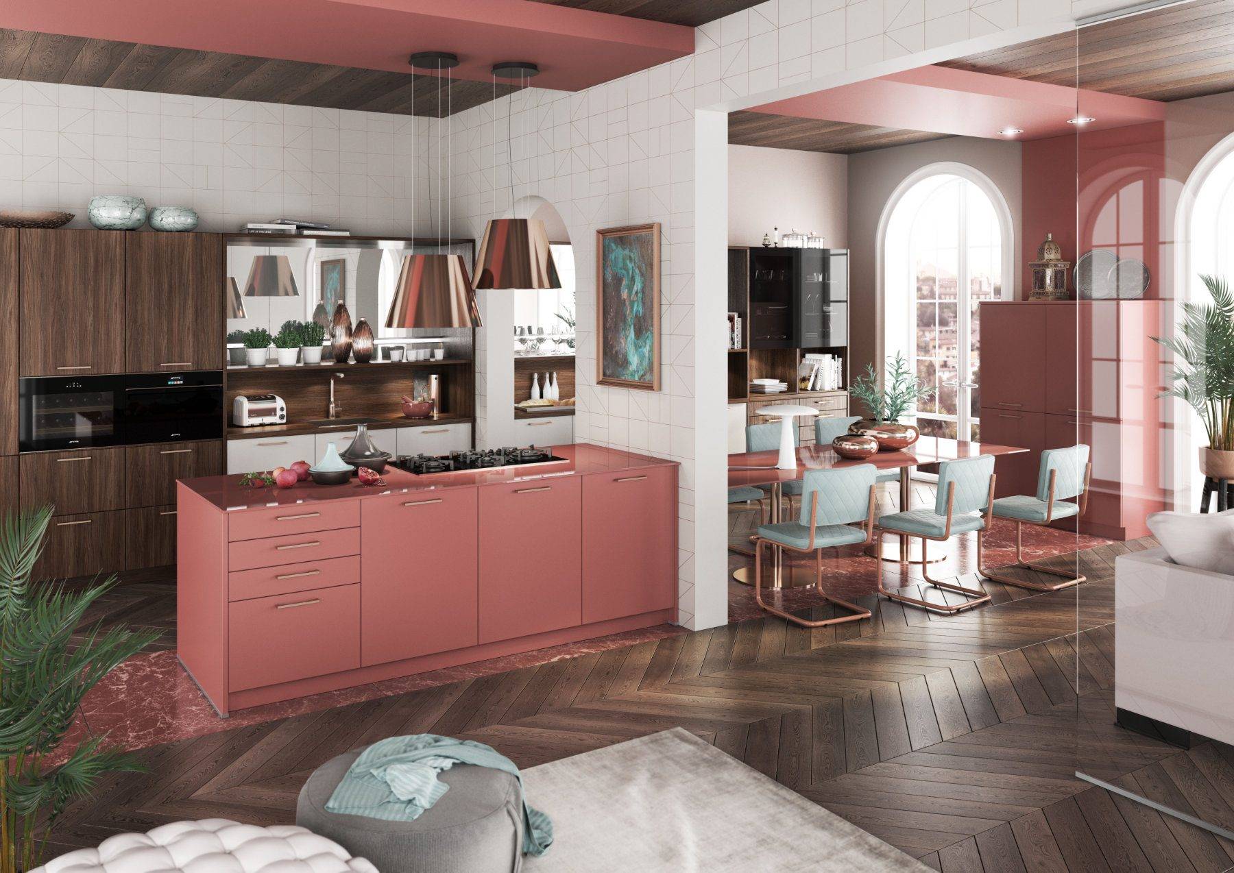 Bauformat Matt Rose Wood Kitchen 1 | Rowe Fitted Interiors, Hoylake