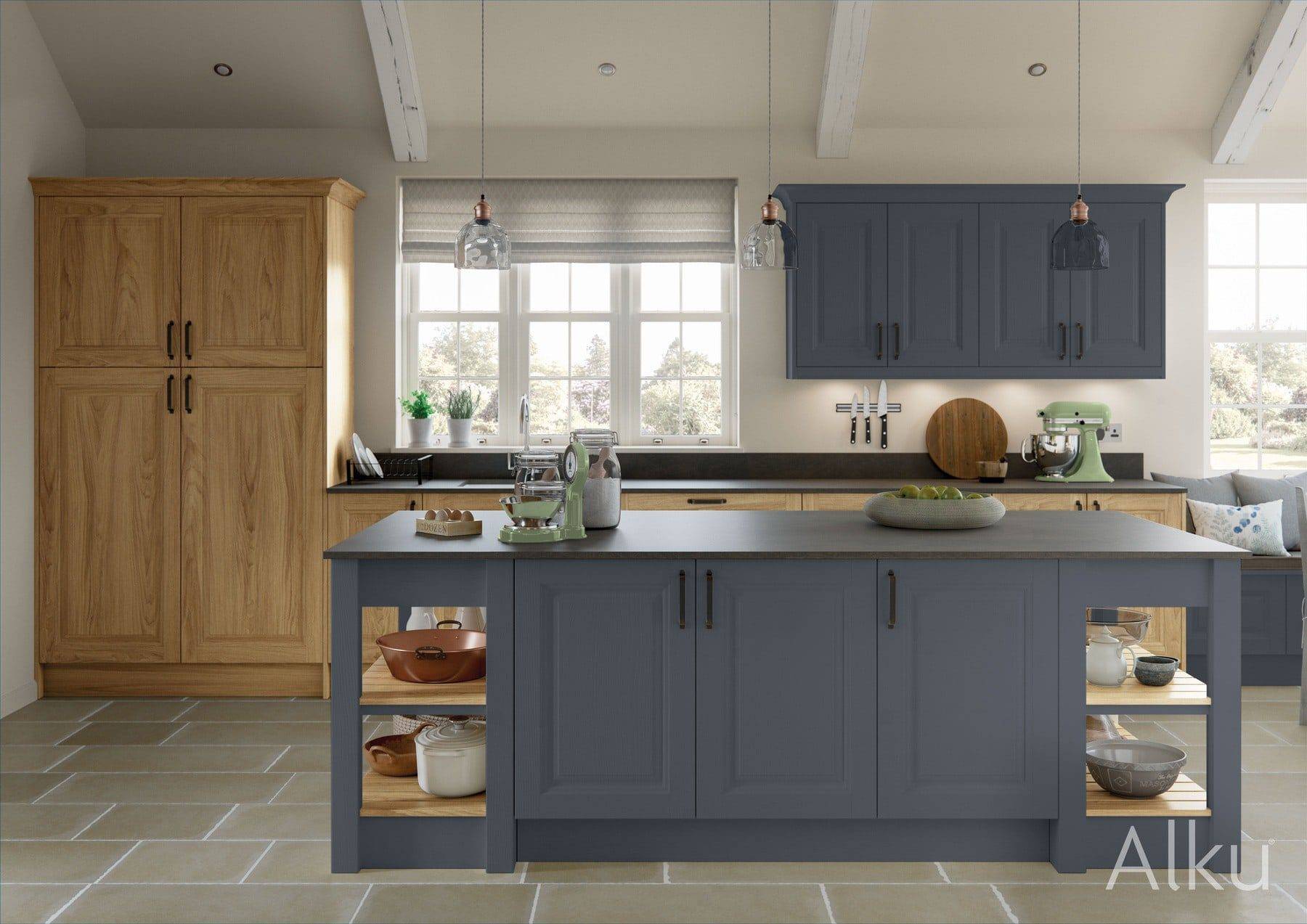 Alku Blue Shaker Kitchen 2 | Rowe Fitted Interiors, Hoylake