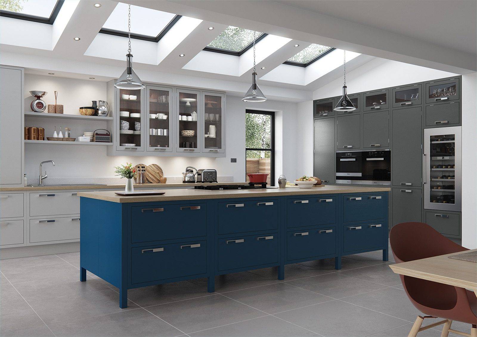 Aisling In Frame Kitchen With Island | Rowe Fitted Interiors, Hoylake