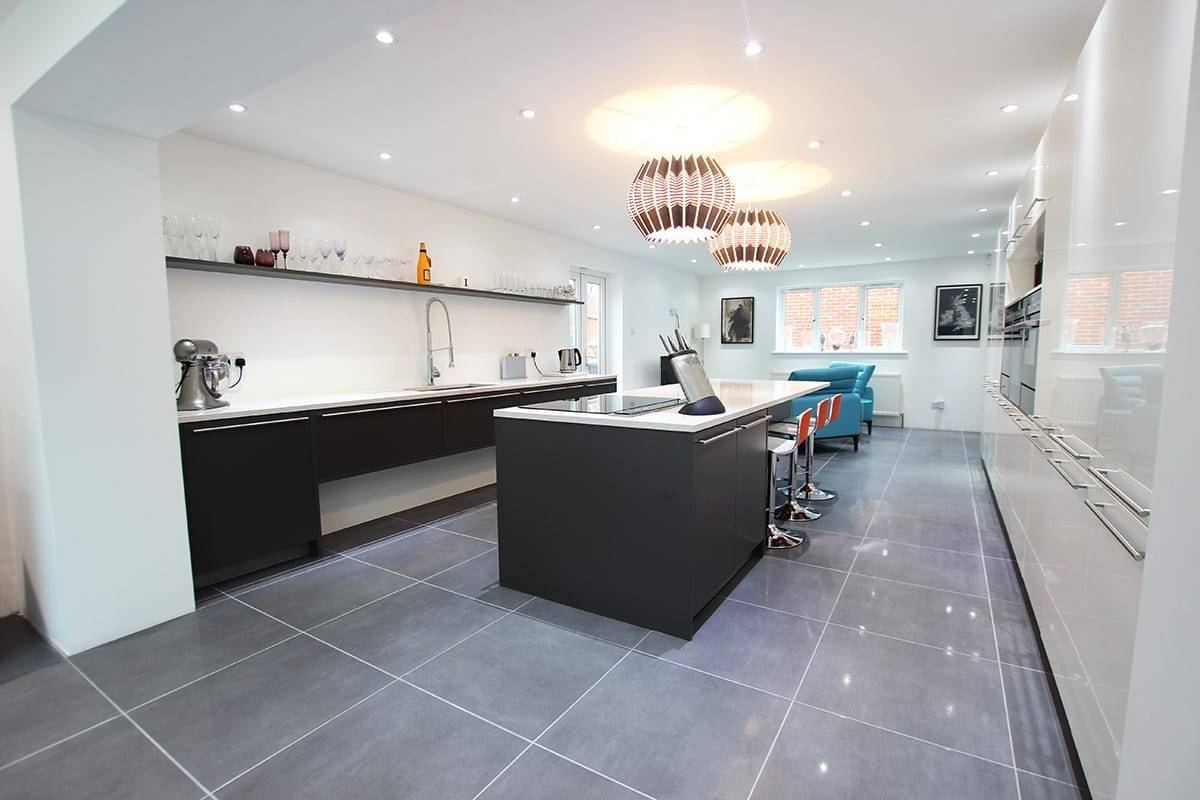 Feature Island Lighting | Jaystone Kitchens, Oldham