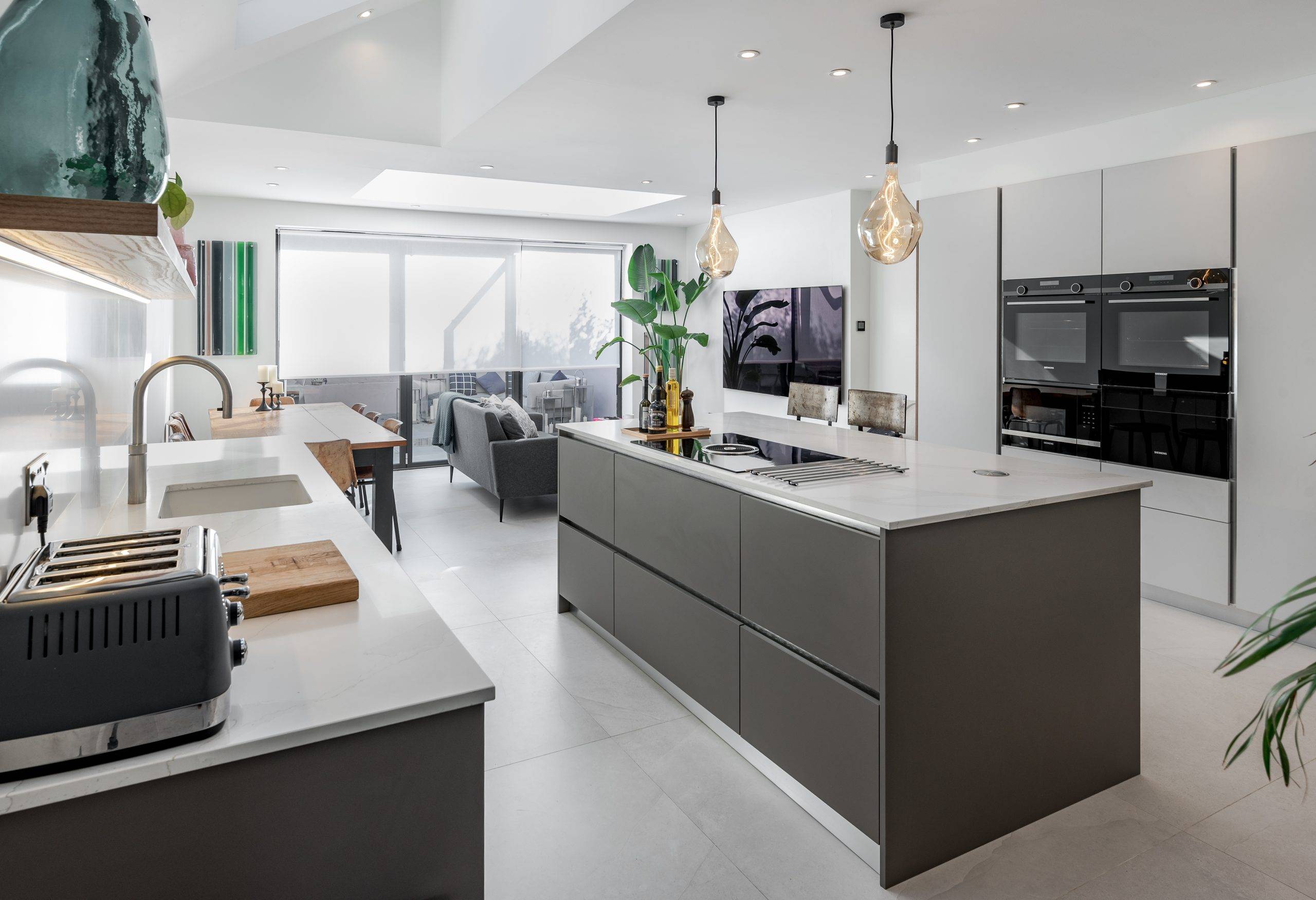 Nobilia Grey Modern Concrete Stone Kitchen | Jaystone Kitchens, Oldham