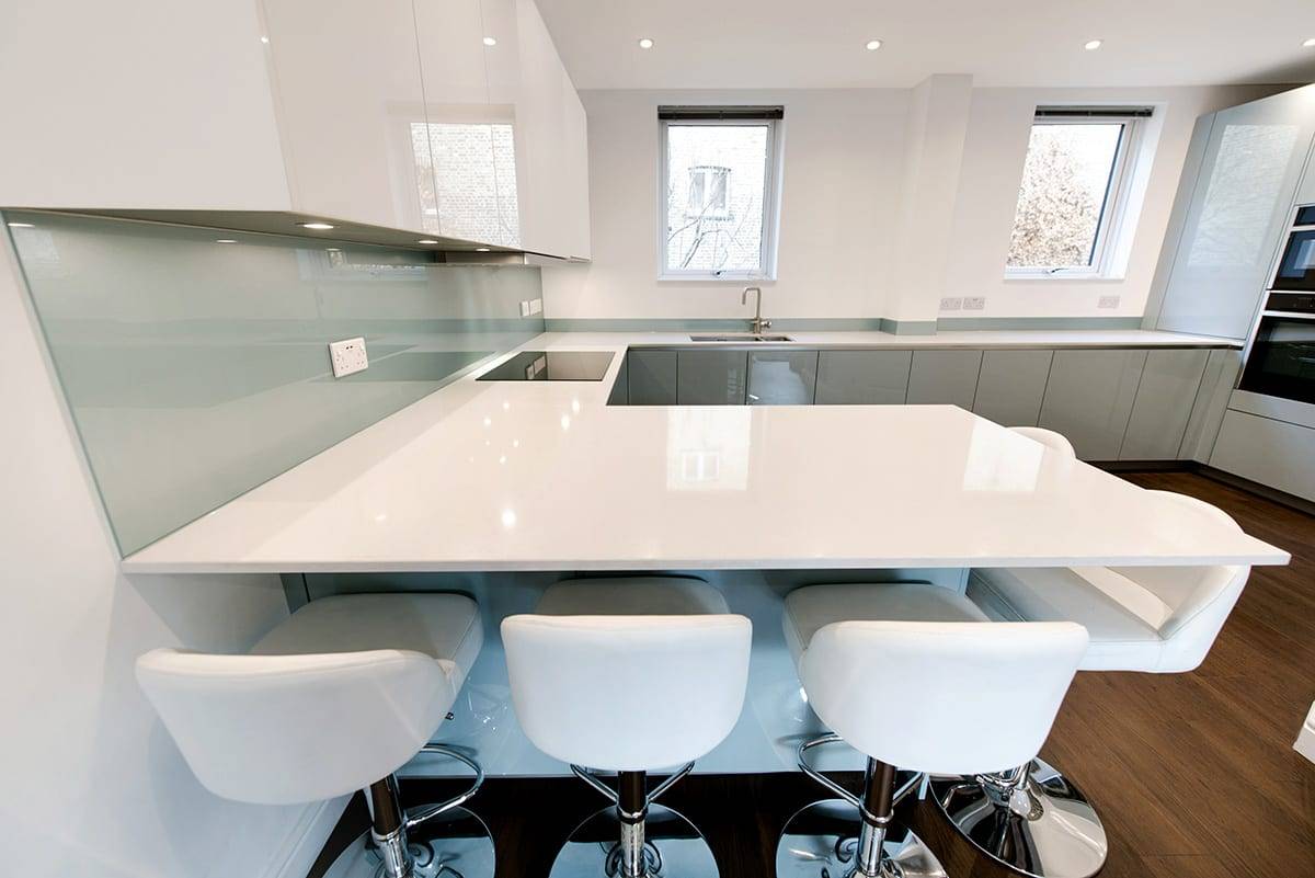 White Quartz Worktop 2 | Jaystone Kitchens, Oldham