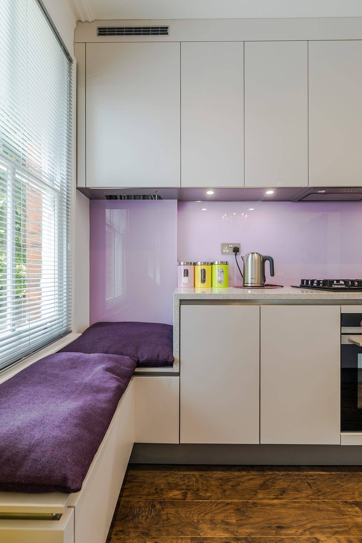 Funky Violet Splashback | Jaystone Kitchens, Oldham