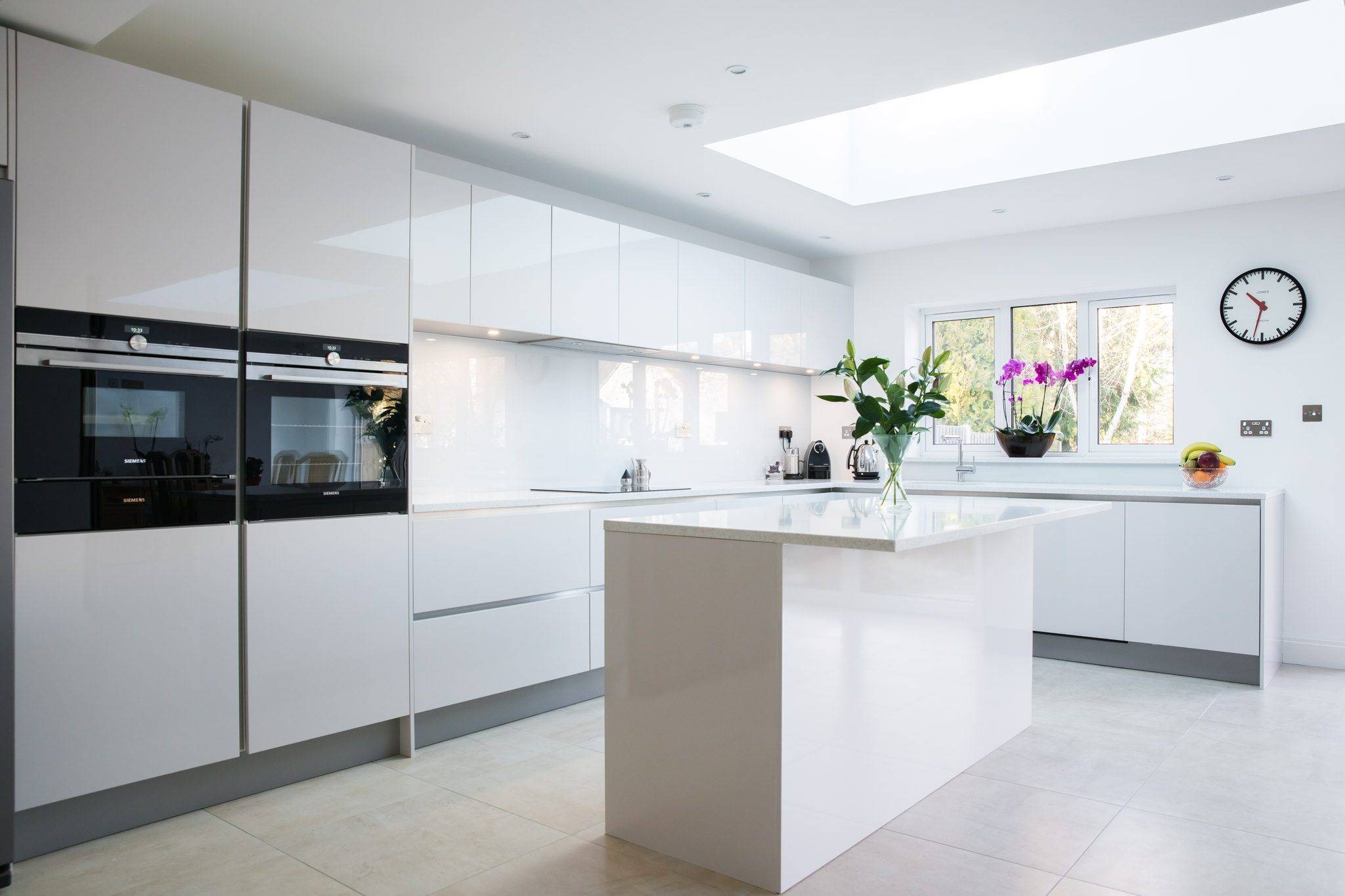 Nobilia Matt White Island Kitchen | Jaystone Kitchens, Oldham