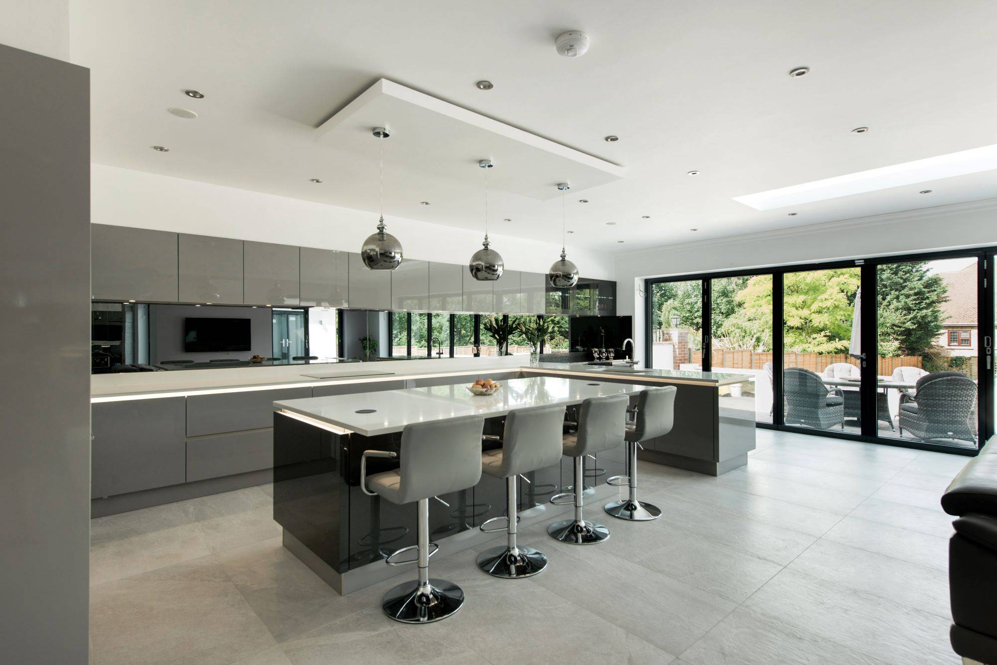 Nobilia Light Grey Open Plan Kitchen | Jaystone Kitchens, Oldham