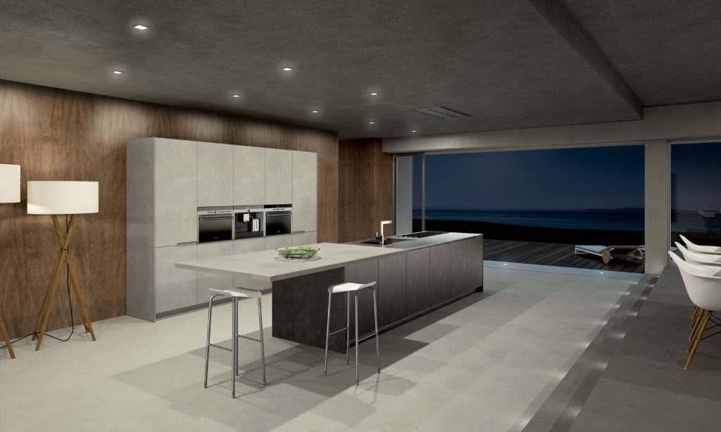 Linea Quattra Ceramic Open Plan Kitchen 1 | Lux Interior, Macclesfield