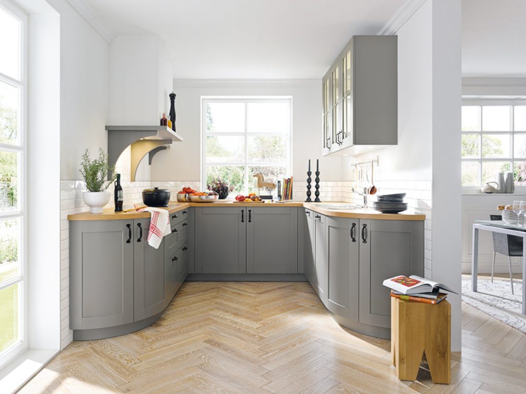 Schuller Grey Shaker U Shaped Kitchen 1 | Lux Interior, Macclesfield