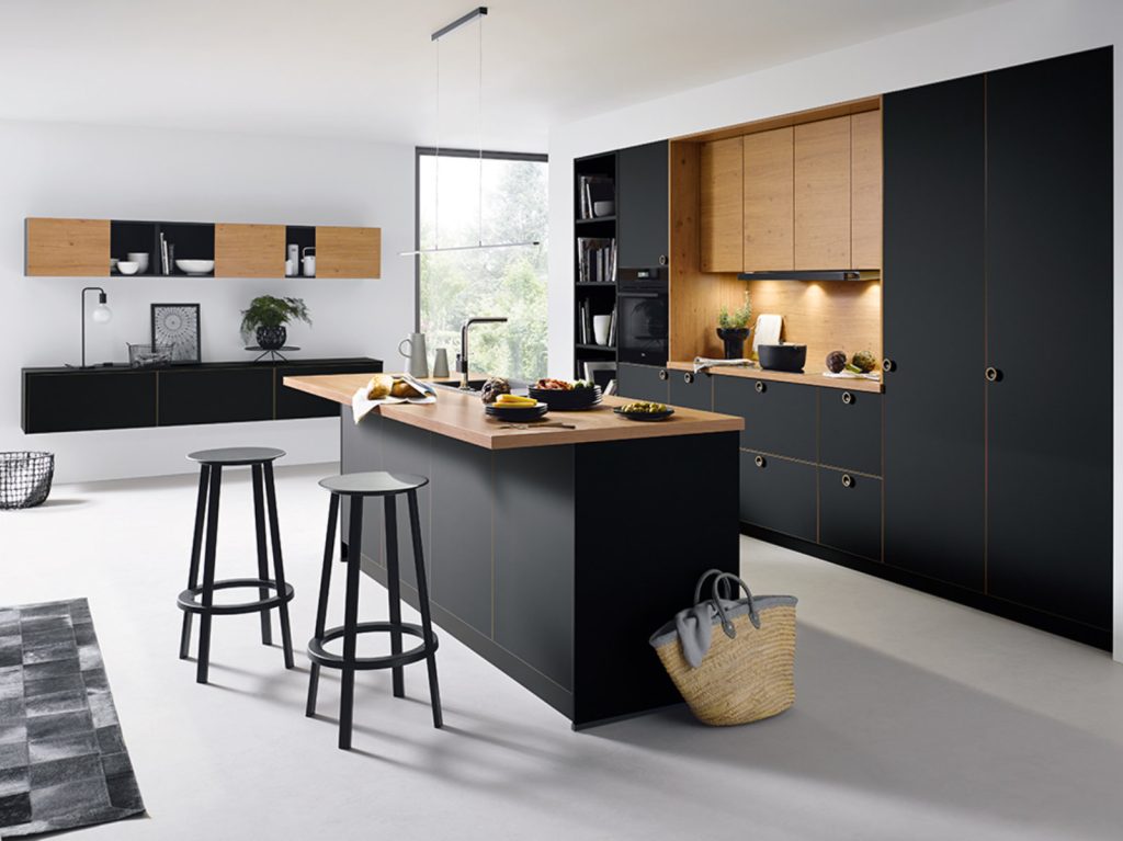 Schuller Matt Wood Open Plan Kitchen With Island 3 | Lux Interior, Macclesfield