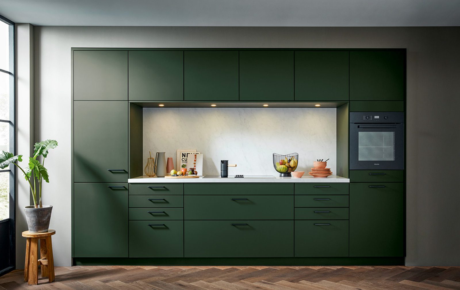 Schuller Vibrant Matt Compact Kitchen 1 | Lux Interior, Macclesfield