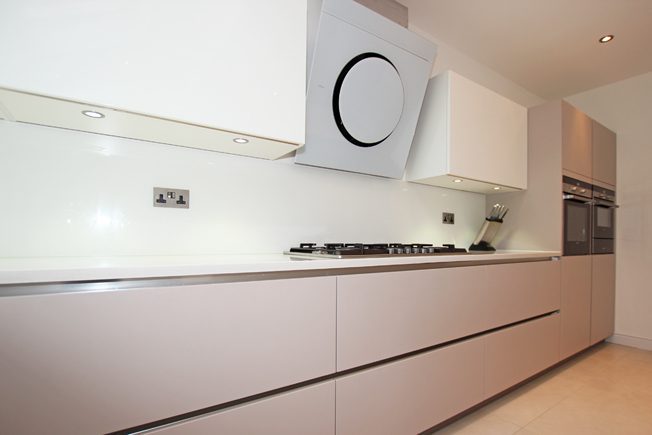 5. White Glass Elica Wall Extractor Hood | Lux Interior, Macclesfield