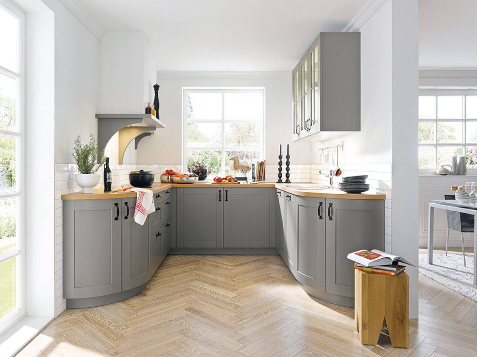 Nobilia Light Grey Open Plan Compact Kitchen | Lead Wolf, Macclesfield