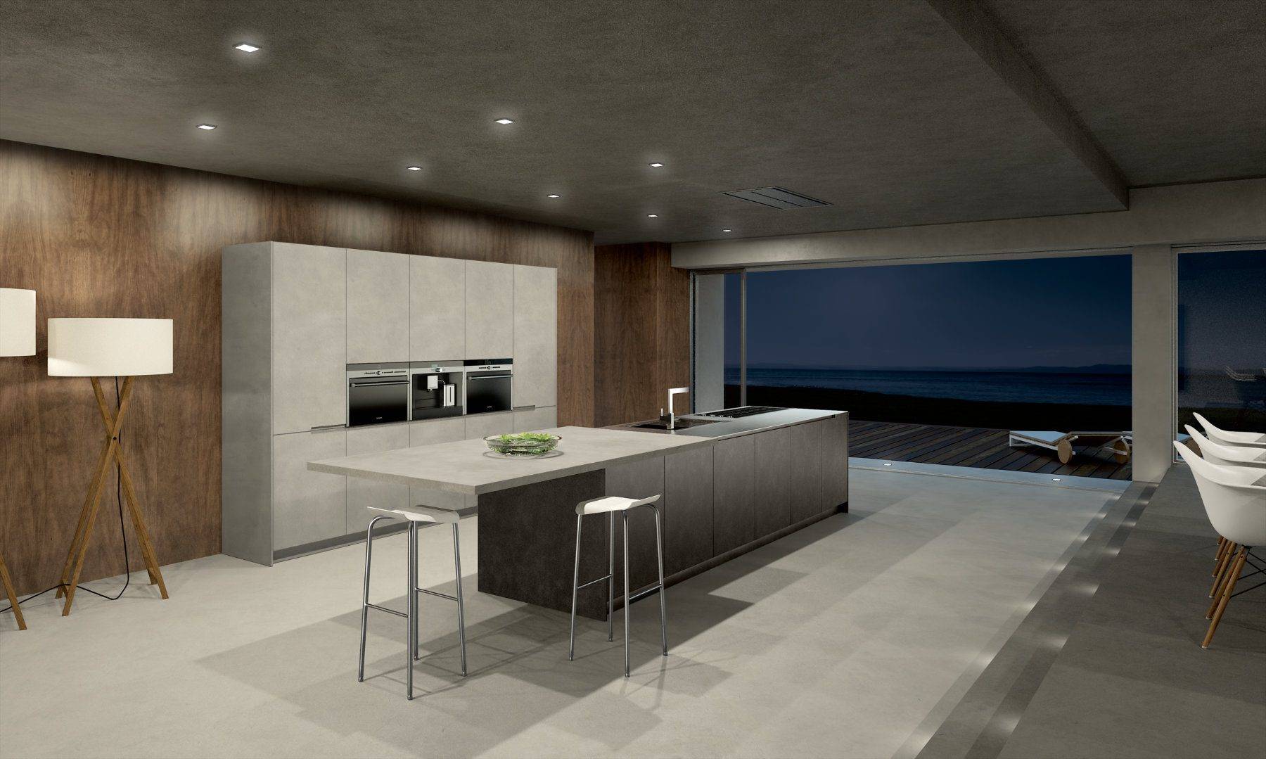 Nobilia Grey Concrete Kitchen | Lead Wolf, Macclesfield