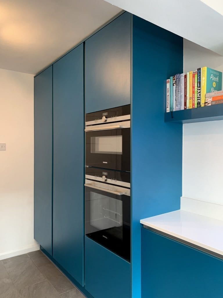 Ud2492 A Blue True Handleless Modern Kitchen 3 | Utopia Kitchens, Crowthorne