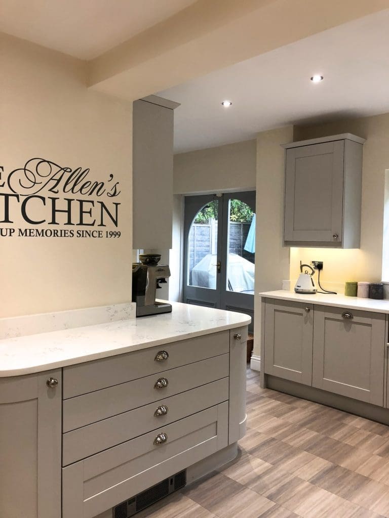White Grey Shaker Wood Kitchen Finchampstead Wokingham 979 | Utopia Kitchens, Crowthorne