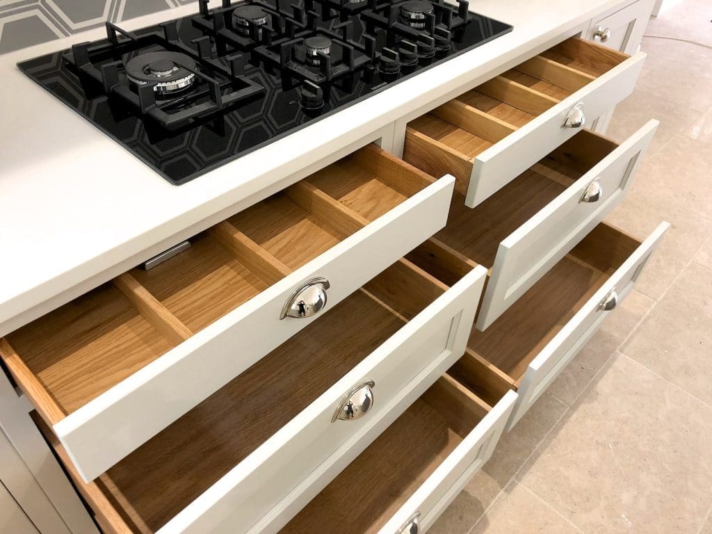 White Grey Shaker Wood Kitchen Oxfordshire 983 | Utopia Kitchens | Crowthorne