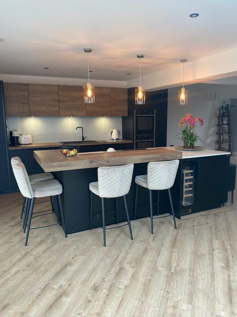 Matt & Wood Open Plan Kitchen With Island