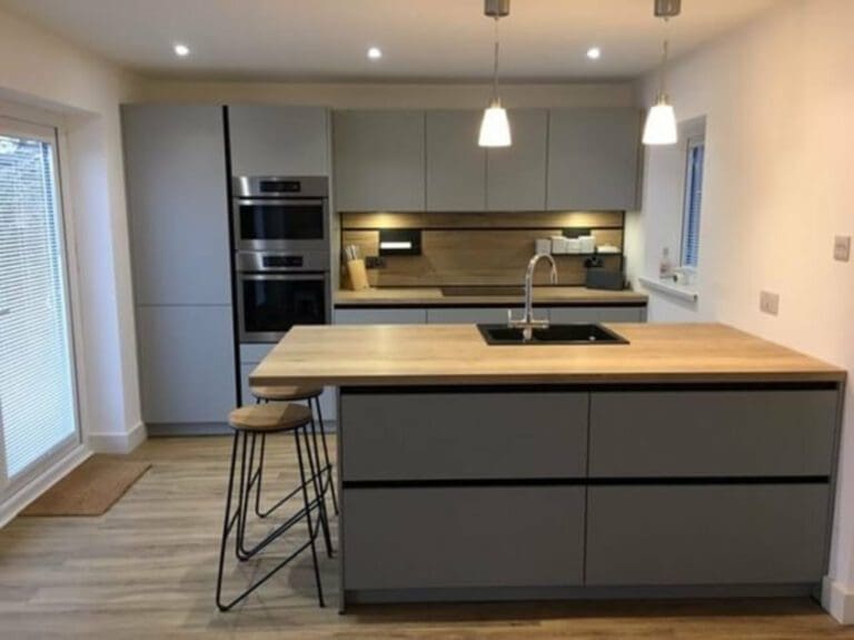 Matt Grey Handleless Kitchen