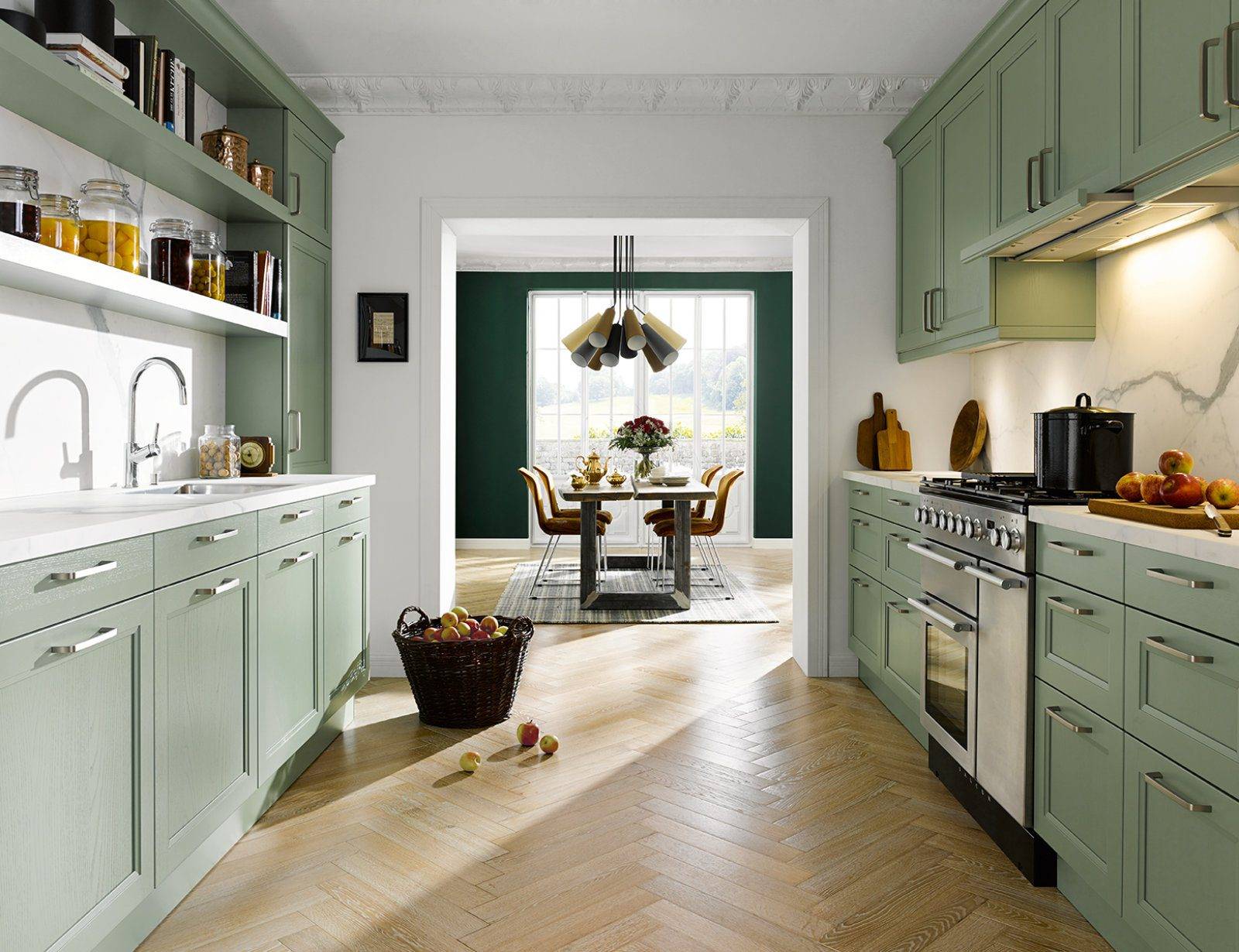 Schuller Green Shaker Kitchen | Classique Kitchens, Carlisle