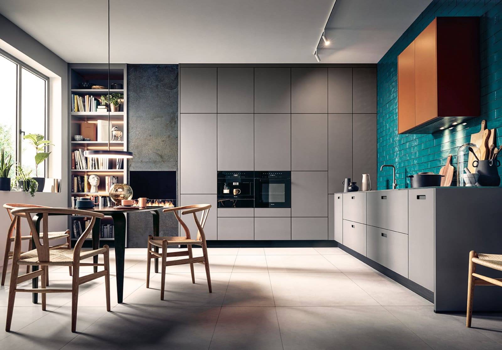 Stormer Grey Wood Open Plan Kitchen With Island | Classique Kitchens, Carlisle