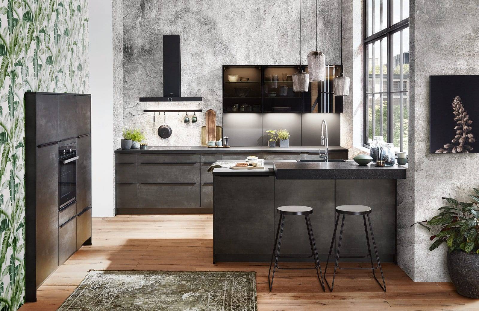 Grey Concrete U Shaped Kitchen 2021 2 | Classique Kitchens, Carlisle