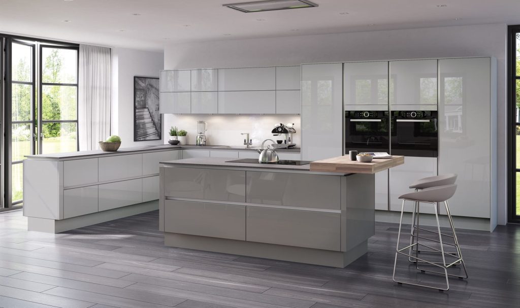 Moderna Gloss Grey Mist Gloss Dakota | Glasgow Kitchen