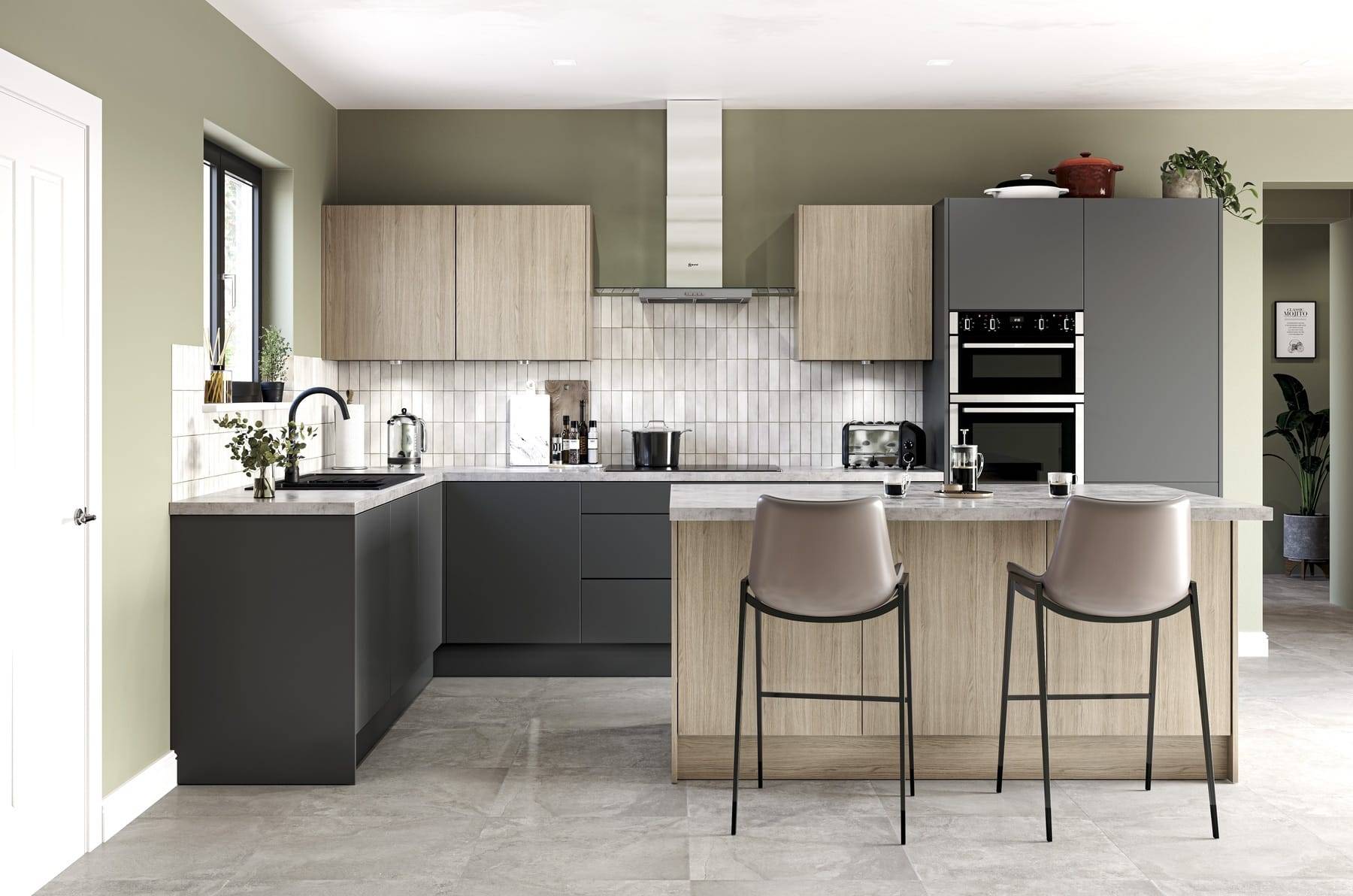 Tempo Charcoal Halifaxoak 2 | Glasgow Kitchen