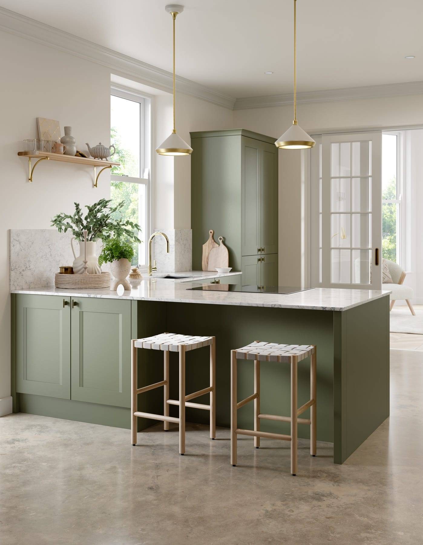 Haddington Moss Green Est F01 | Glasgow Kitchen