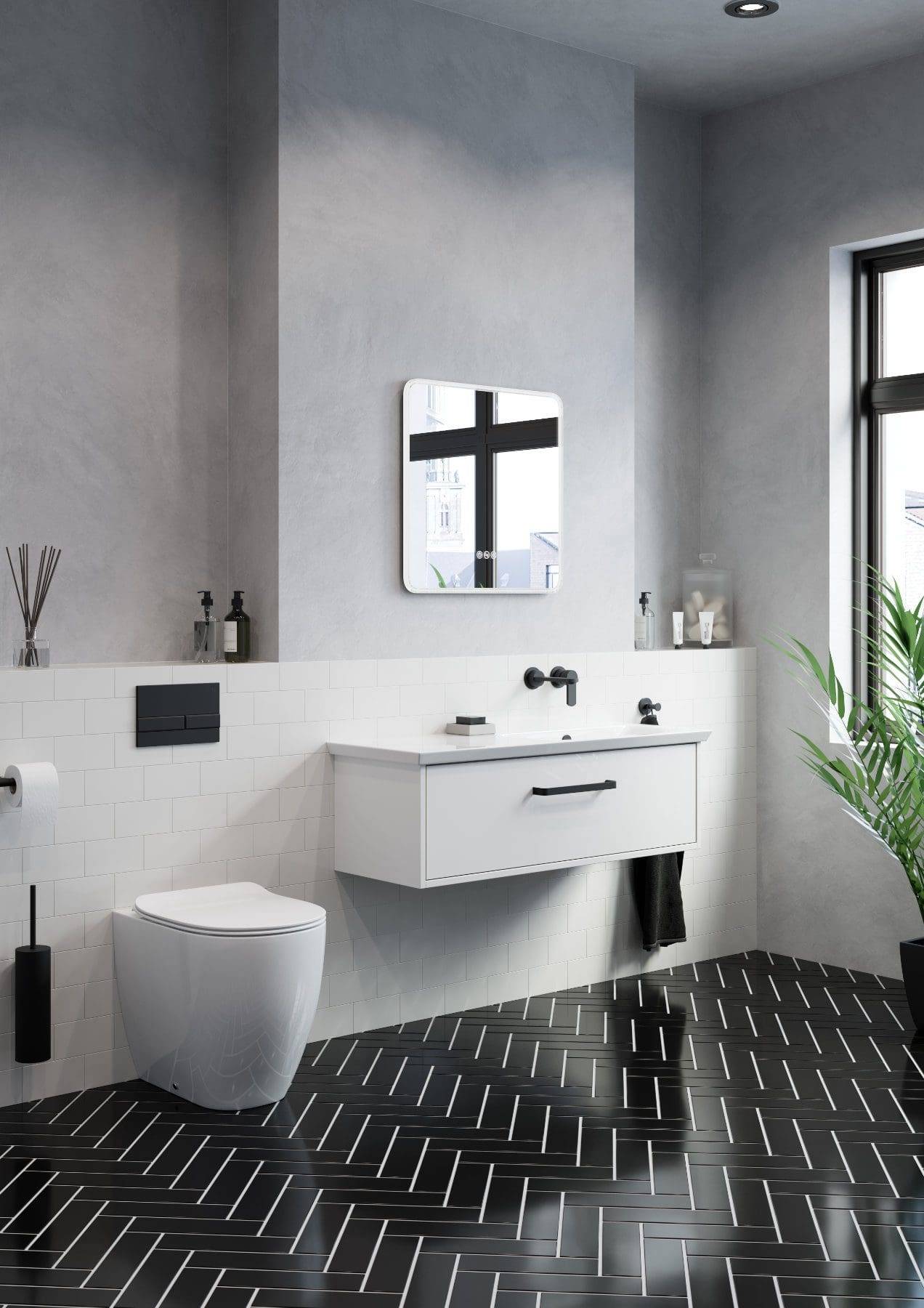 Merlyn Black Showerwall With Swivel Panel Lr | Lead Wolf, Peterborough