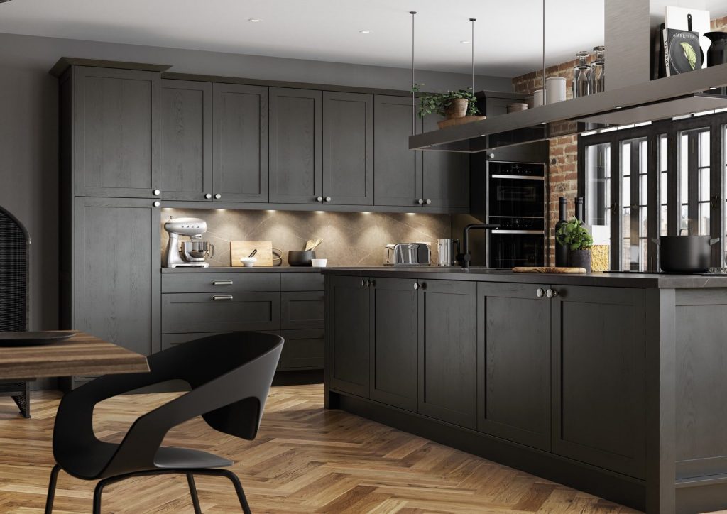 Aldana Graphite Shaker Kitchen 1 | Colour House Interiors, Caterham