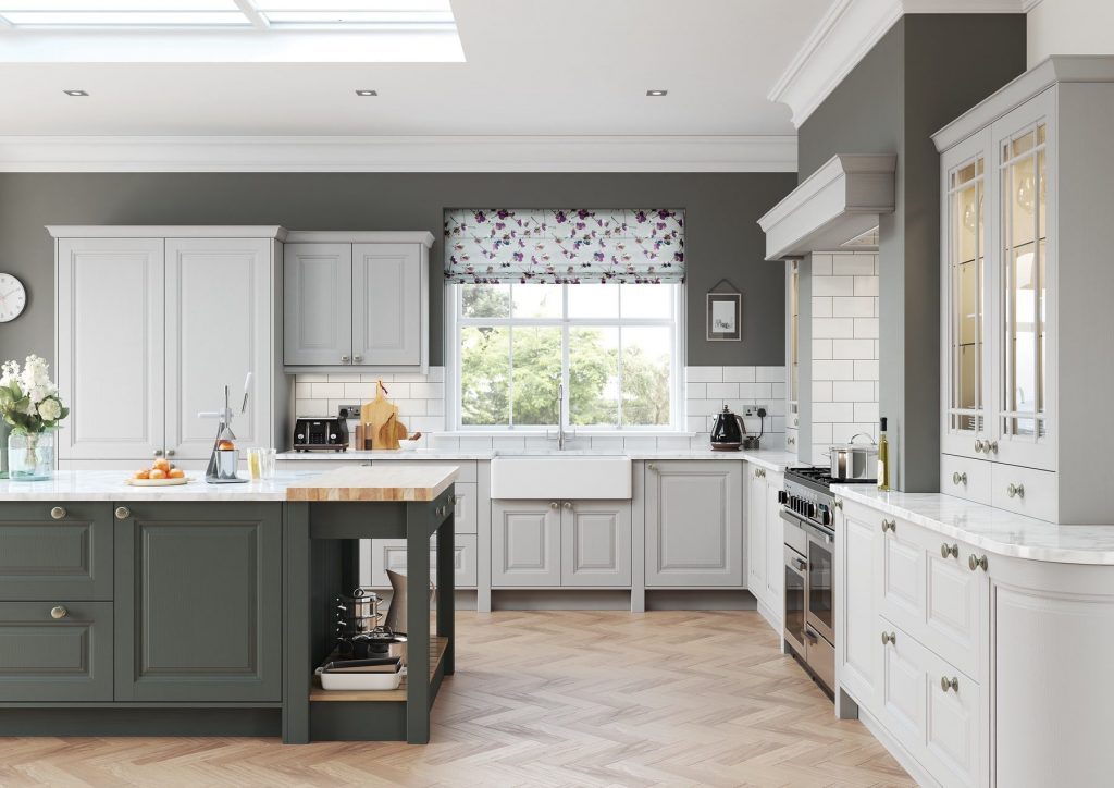 Jefferson Gun Metal Grey And Light Grey Shaker Kitchen | Colour House Interiors, Caterham