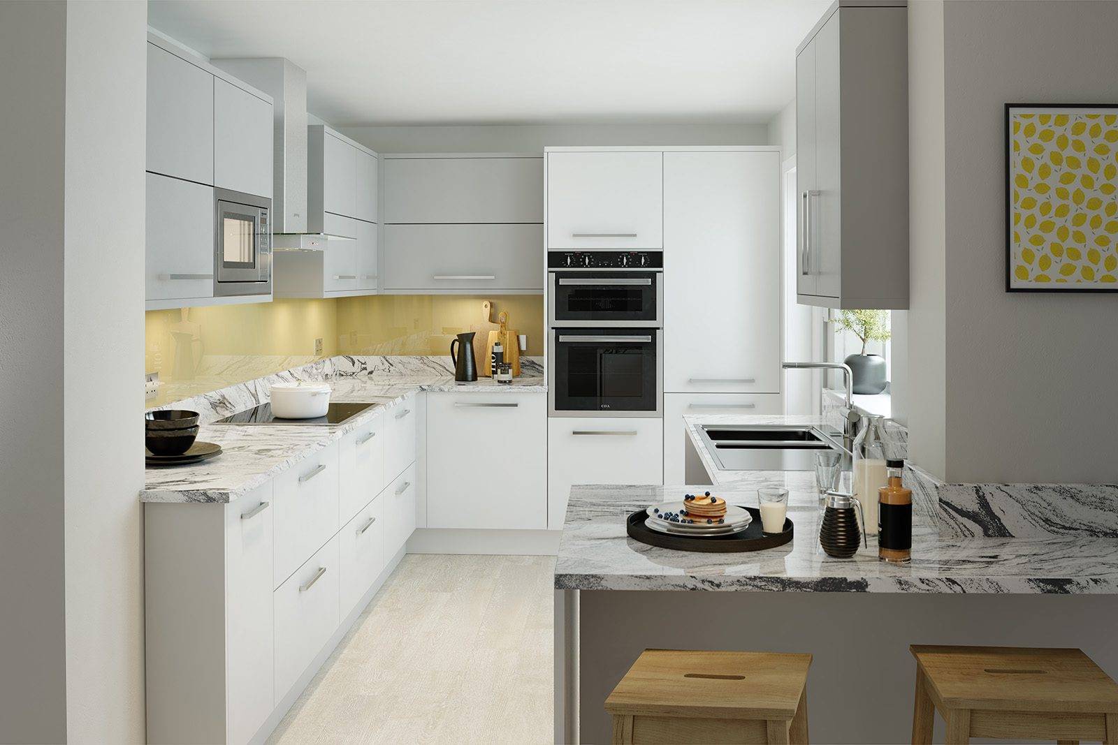 Second Nature Matt White Compact Kitchen | Colourhouse Interiors, Caterham