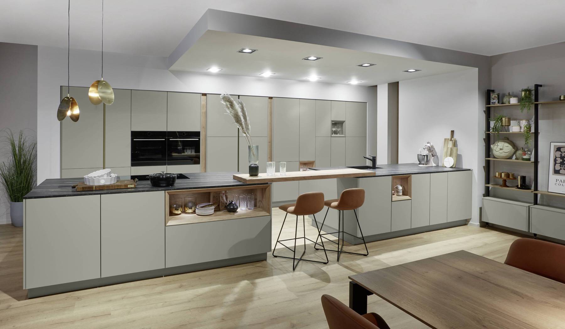 Nobilia Light Grey Open Plan Kitchen | Lead Wolf, Gotham