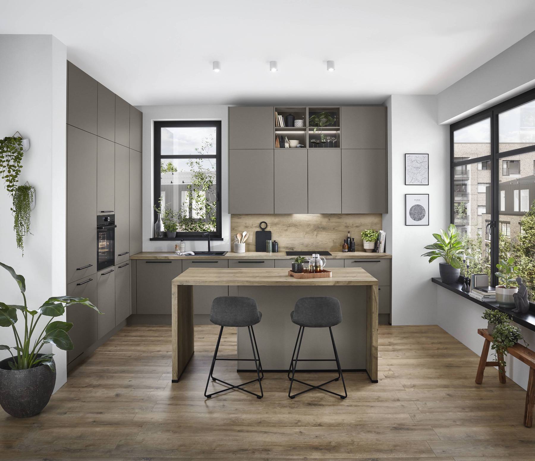 Nobilia Wooden Island Kitchen 1 | Lead Wolf, Gotham