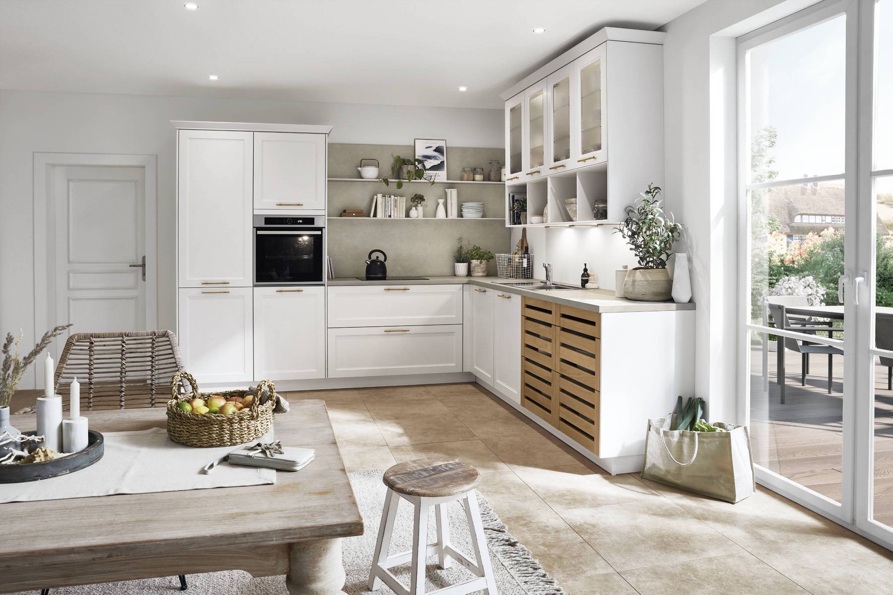 Nobilia Light Shaker Kitchen L Shape 1 | Lead Wolf, Gotham