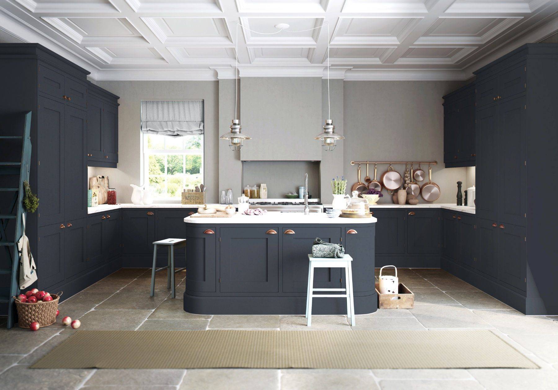 Manor Interiros Dark Shaker U Shaped Kitchen 3 | Holmes Kitchens, Tunbridge Wells