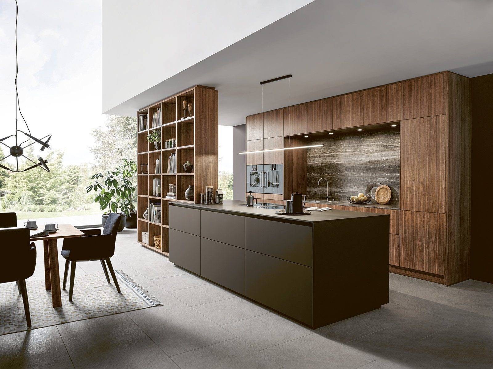 Next125 Modern Matt Wood Handleless Open Plan Kitchen With Island 3 | Joshua Donald Kitchens, Dunstable